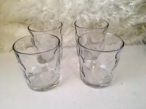 Set di quattro bicchieri vintage Pasabahce Mirage doppio vecchio stile ottica circolare - Foto 1 di 8
