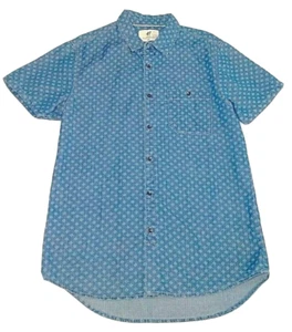 Cotton On Button Up Shirt Mens Size M Blue Short Sleeve *BNWOT* - Picture 1 of 5