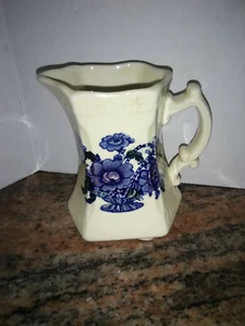 Vintage Royal Crownford Charlotte Staffordshire Blue Pitcher Creamer England - Picture 1 of 3