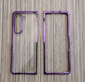 Samsung Galaxy Z Fold 5 Slim Hard Cover Luxury Electroplated Edge Case-Purple - Photo 1 sur 9
