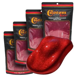 Custom Shop - Fire Red- 1-Pound Standard Flake .015 Micron Size - Picture 1 of 1