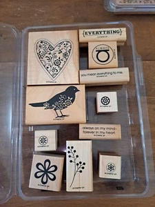 Stampin Up Always 11 Piece Rubber Stamp Set  - Picture 1 of 5