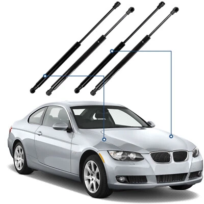 For 2007-2011 BMW 328i 323i 335i 4 Pcs Hood + Trunk Lift Supports Shocks Struts Foto 1 de 4