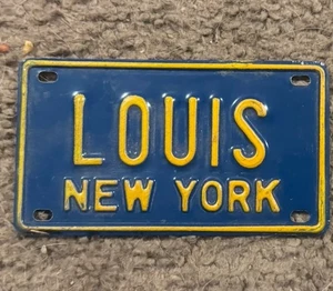 Louis New York Metal License Plate - Picture 1 of 1