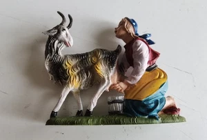 FOUNTAINS GIRL WITH GOAT DEPOSE ITALY CRIB FIGURINE 213 cm 10 1980s - Picture 1 of 2