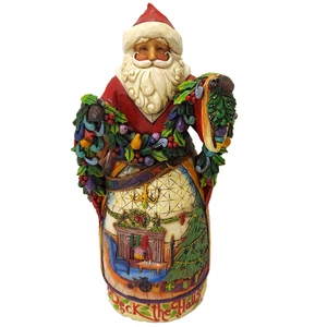 JIM SHORE SANTA 2009 Deck The Halls Holly Christmas 4013891 Heartwood Creek - Picture 1 of 11