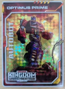 HASBRO TRANSFORMERS WAR FOR CYBERTRON KINGDOM OPTIMUS PRIME CARD BEAST WARS - Picture 1 of 1