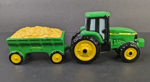 Saleros y pimenteros John Deere tractor y tolva de maíz agricultor cerámica - Imagen 1 de 9