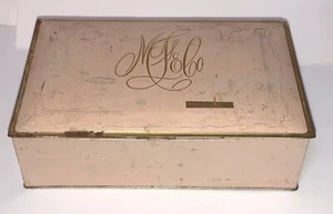 MARSHALL FIELD & CO Vintage Hinged  Tin Chicago Pink  MCM - Picture 1 of 14