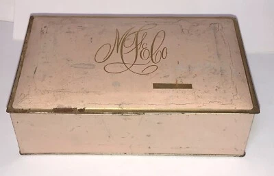 MARSHALL FIELD & CO Vintage Lata Dobradiça Chicago Rosa MCM - Imagem 1 de 4