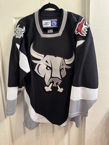 SAN ANTONIO RAMPAGE AUTHENTIC AHL REEBOK HOCKEY JERSEY Size Medium EUC Cover