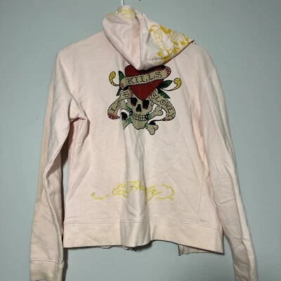 Sudadera con Capucha DE COLECCIÓN ED HARDEY Hoolywood MUJERES Talla 2XL (Más Como M) Marfil Foto 1 de 4