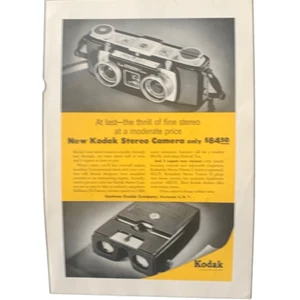 Vintage 1955 Kodak Stereo Camera Ad Advertisement - Picture 1 of 5