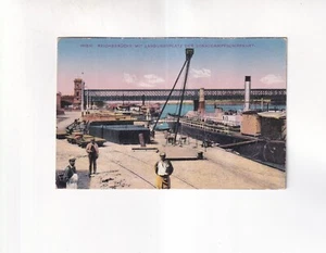 9879) WIEN - REICHSBRÜCKE mit Landungsplatz der Donaudampfschiffahrt u. DAMPFER - Foto 1 di 2
