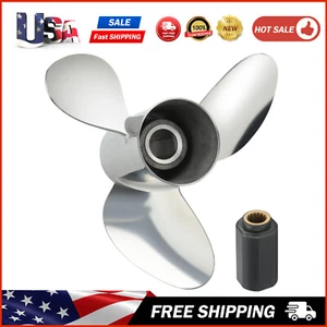 Hélice de barco de acero inoxidable 13,5x20P Raker 15 dientes para Yamaha y OMC 70-90HP - Imagen 1 de 6