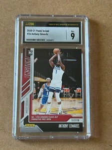2020 Panini NBA Instant 26 ANTHONY EDWARDS Rookie RC Card Print Run = 419  CGC 9 - Picture 1 of 4