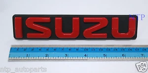 RED EMBLEMS BADGE FRONT GRILL LOGO FOR ISUZU D-MAX DMAX 08 09 10 11 PICKUP UTE - Picture 1 of 3