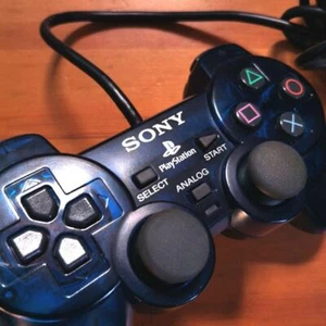 Playstation2 Offizieller Controller Dual Shock2 Midnight Blue Clear Sony PS2 Japan - Bild 1 von 6