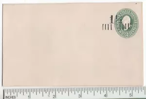 1925 US Postal Stationary Cover SC U486 1-1/2c on 2c Green (U311) Surcharge - Picture 1 of 3