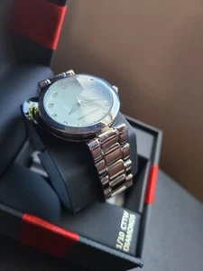 NEW Genuine Diamond Mother of Pearl Silver Bracelet Dress Watch NEW BATTERY NIB - Picture 1 of 17