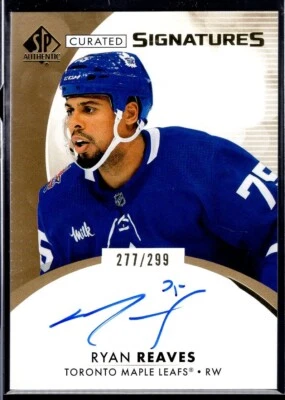 2023-24 SP Authentic Curated Signatures #SPCRR Ryan Reaves 277/299 - Image 1 of 2