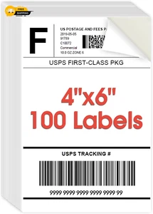 Maxgear 4X6 pollici etichette per indirizzi di spedizione, per stampante a getto d'inchiostro o laser, USPS Posta - Foto 1 di 7