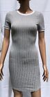 DIVIDED H&amp;M Short Sleeves Gray &amp; White Dress. SIZE 2 in US