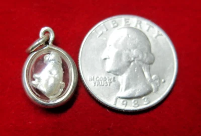 Tiny Silver Monkey Pendant – Miniature Animal Charm Jewelry Figurine Gift - Изображение 1 из 4