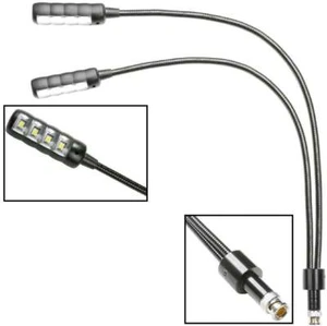 Ultrahelle 2-Arm LED BNC Schwanenhals Mischpult Lampe DJ Flexilight Minilight - Picture 1 of 7