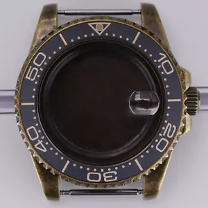Caja de reloj retro de bronce de 40 mm + cristal de zafiro para movimiento Seiko nh35 esfera de 28,5 mm - Imagen 1 de 12