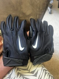 Nike NFL Football Vapor Gloves Black Leather Mens Size XXL 2XL Open Box - Picture 1 of 4