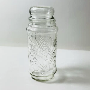 Vintage Planters Mr. Peanut Glass Pineapple Jar wLid Anchor Hocking Peanuts 1983 - Picture 1 of 16