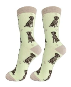 German Shorthair Pointer Dog Socks Full Body Fun Novelty Dress Casual Unisex SOX - Picture 1 of 11