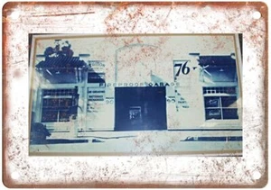 Fireproof Garage Livermore CA, 1930s Vintage Ad Retro Look Metal Sign A5375 - Picture 1 of 1