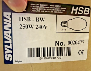 SYLVANIA QUECKSILBERDAMPF-MISCHLICHTLAMPE HSB-BW 250W 240V E40 (HQL) - Bild 1 von 1