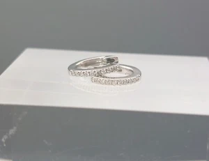 Diamond Huggie Hoop Earrings 18ct White Gold - Picture 1 of 7