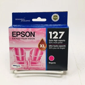 Epson 127 XL Magenta Ink Toner Cartridge T127320 High Capacity exp 3/2016 - Picture 1 of 4