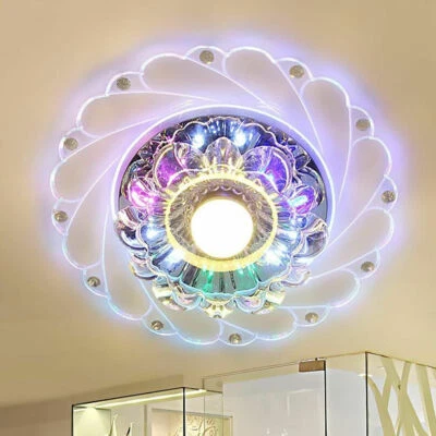 Modern Crystal LED Ceiling Light Chandelier Fixture Aisle Hallway Pendant Lamp K - Image 1 of 4