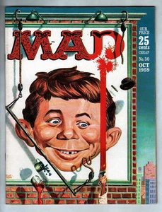MAD Magazine #50 Alfred E Neuman 1959 Kelly Freas cover Peter Gunn story - Picture 1 of 2