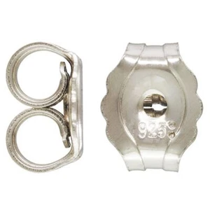 925 Sterling Silver Light Earring Back (Earnut) 10 20 or 50 pcs - Picture 1 of 1