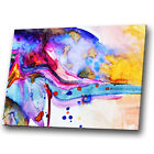 Abstract Canvas Print Framed Wall Art Photo Picture Colourful Blue Pink Yellow