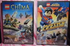LEGO 2 Set Dvd Bundle, Justice League & Legends Of CHIMA, NEW - Bild 1 von 2