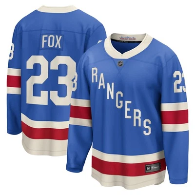 Men's Fanatics Adam Fox Blue New York Rangers Centennial Breakaway Jersey - Image 1 of 3