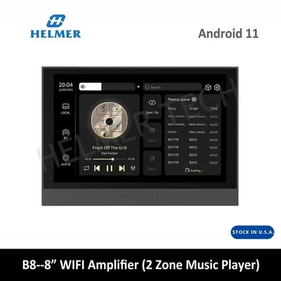 HELMER 8" WIFI Audio Amplifier Smart Audio Tablet Touch Screen Android Amplifier - Image 1 of 4