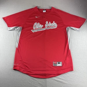Ohio State Nike Team Baseball Trikot Herren M rot Pullover Dri Fit bestickt - Bild 1 von 8