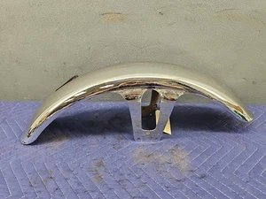 1982 83 HONDA CM250C 250 CUSTOM CHROME FRONT FENDER OEM USED - Picture 1 of 10