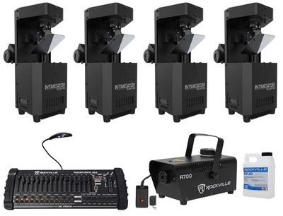 (4) Chauvet Intimidator Scan 110 Compact Scanner Lights+DMX Controller+Fogger - Image 1 of 4