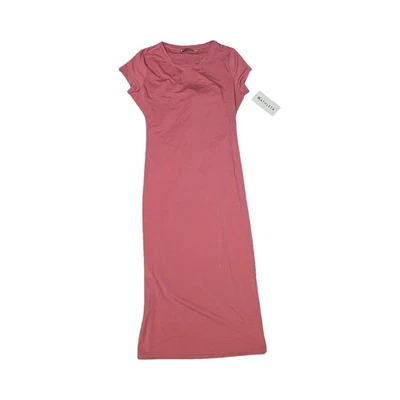 Athleta Women's Essence Keyhole Back Dress Pink Short Sleeve Size Medium NWT - Image 1 of 4