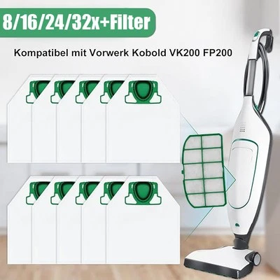 8/32 vacuum dust bag bags suitable for Vorwerk Kobold VK 200 VK200 FP200 FKX - Image 1 of 4