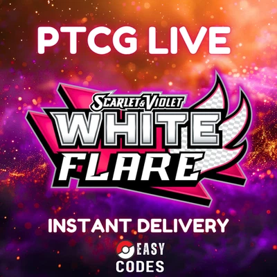 100 White Flare Codes Booster Pokemon TCG Live Pack Sofortversand - Bild 1 von 2